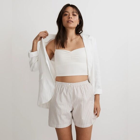 NWT Madewell Flex Sweetheart Crop Tank Top - Picture 3 of 8